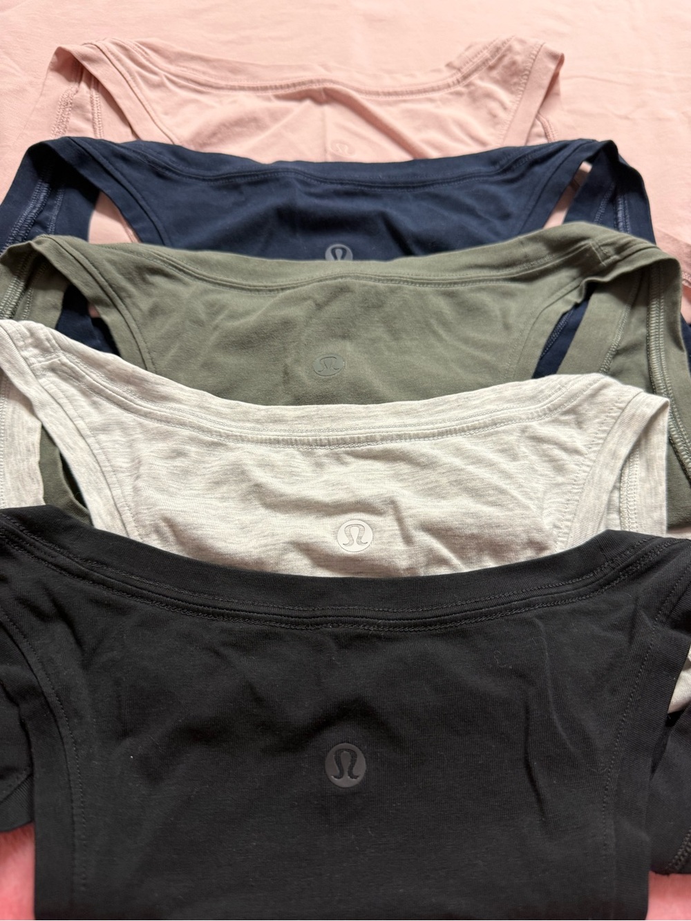 lululemon athletica Scoop Neck Tank - Dusty Pink & Black - Picture 2 of 3